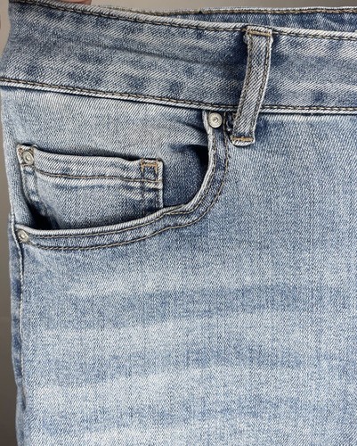 REFUGE WOMEN'S PANTS HIGH RISE RIPPED SKINNY JEANS DENIM BLUE SIZE 4 - Picture 7 of 8
