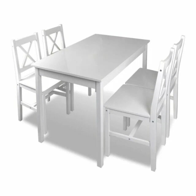 Juegos de muebles de comedor blanco Pino