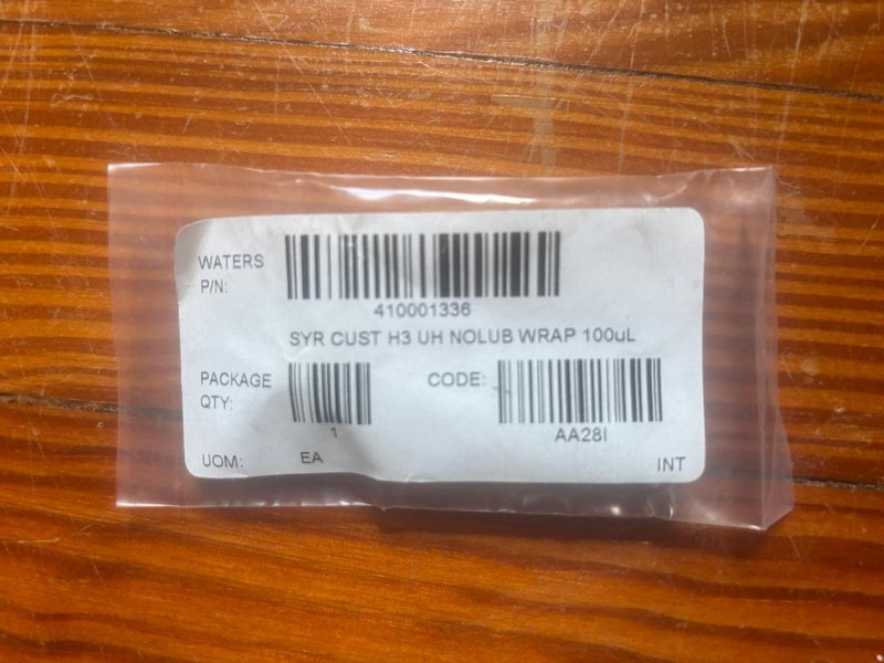 New OEM Waters 100 uL Syringe (PN 410001336)