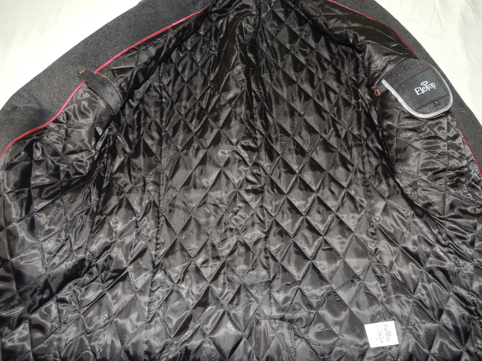 Elie top sharp solid Gray wool blend Modern coat … - image 6