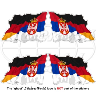 FRANCE Français Agitant Le Drapeau Française, 75mm Vinyle Autocollants, X2 Stickers