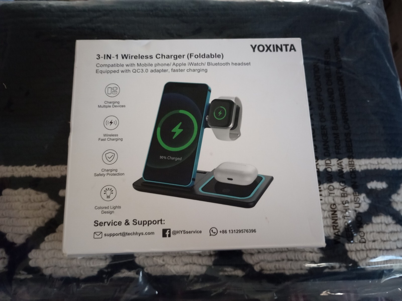 3-in-1 Fast Wireless Charging Stand for Multiple Devices-image