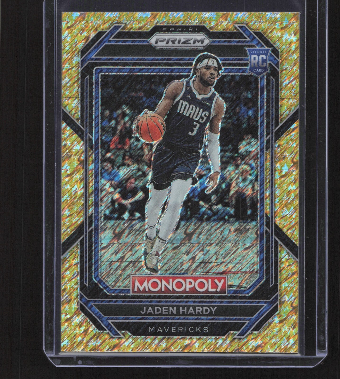 Jaden Hardy #21 [296/500 Gold Shimmer Prizm Rookie] 2022-23 Prizm Monopoly