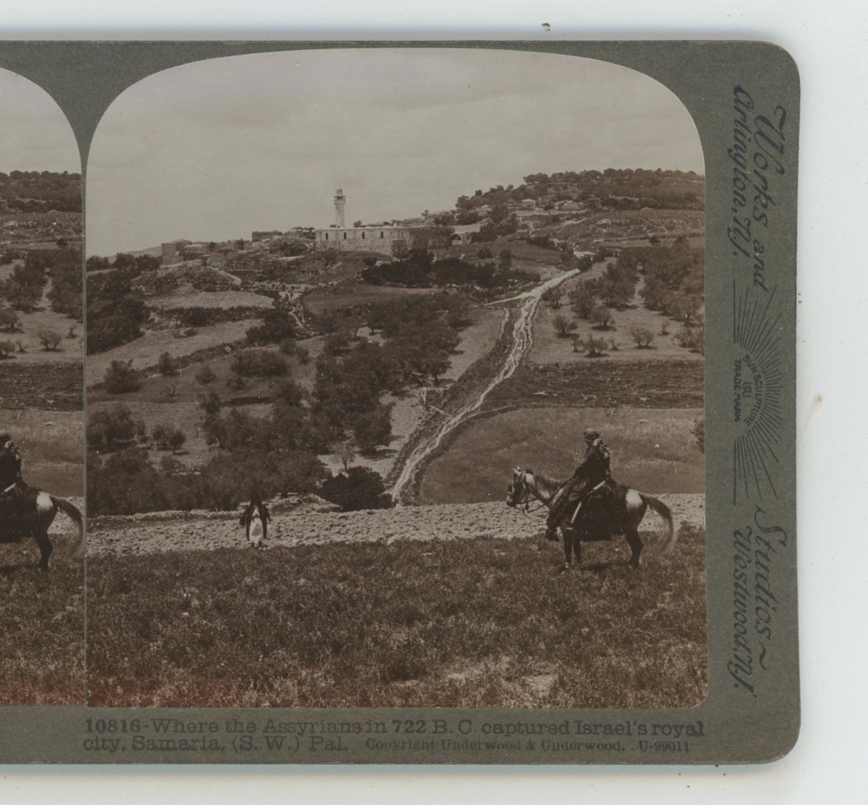 Where Assyrians Captured Israel City Samaria Mesopotamia Underwood Stereoview
