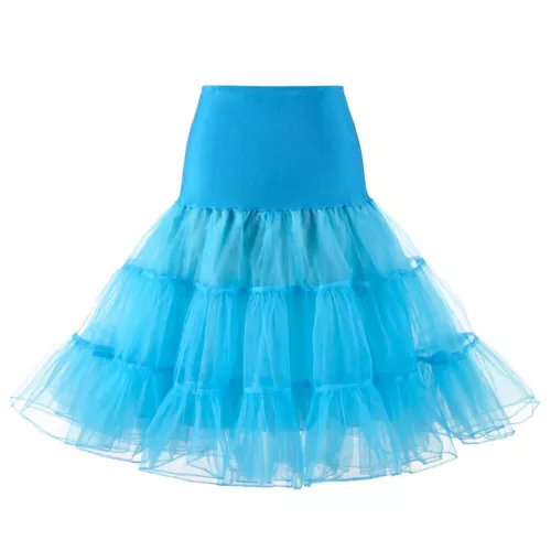 New 26" Retro Net Underskirt 50s Swing wedding Petticoat Rockabilly Tutu Skirt J - Picture 19 of 48