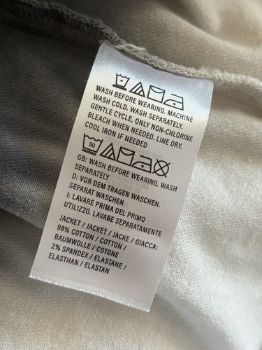 Women with Control My Wonder Denim Jacket, Size LG, Ombré Black & White - Picture 9 of 9