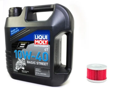 Aceite de Motor Filtro KN112 Kit Liqui Moly 10W-40 4 Litro para Suzuki Kawasaki - Imagen 1 de 4