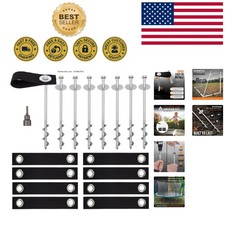 Ultimate 8-Pack 12" Trampoline Wind Stakes - Heavy Duty with Fast  Easy Setup