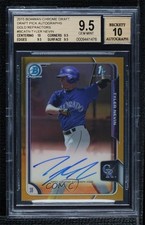 2015 Bowman Draft Chrome Pick Gold Refractor 37/50 Tyler Nevin BGS 9.5 Auto 0c6