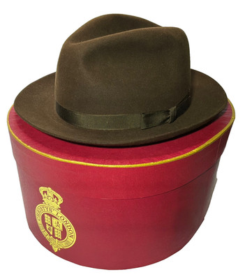 NIB Vintage Christys' of London Brown Fur Felt Fedora Hat Size 7 3/8 Classic 80s