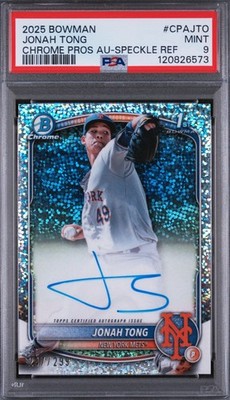 2025 Bowman - Chrome Prospect Autographs Jonah Tong #CPA-JTO