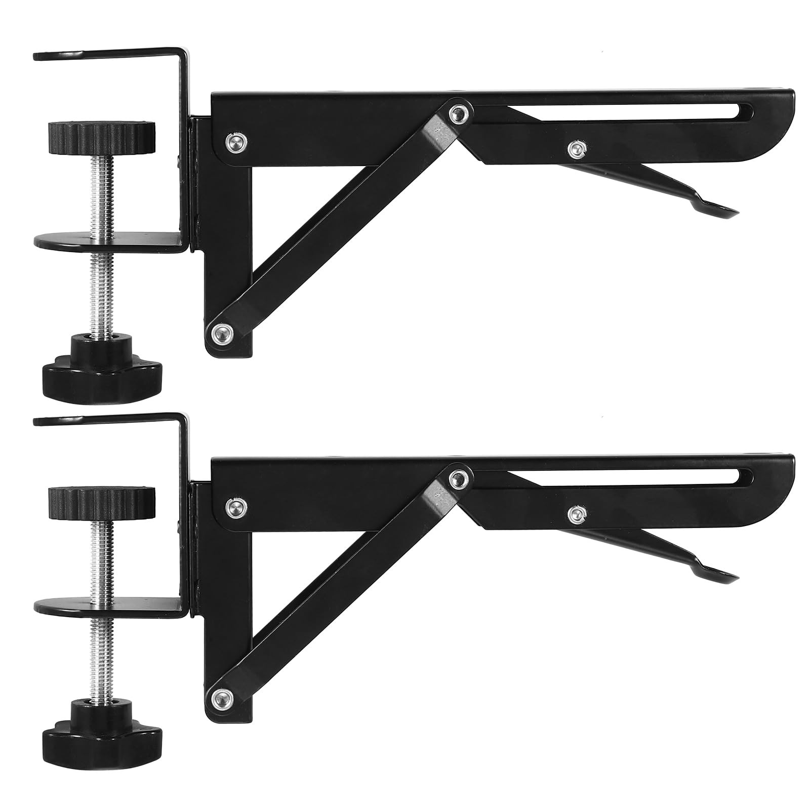 Under Desk Keyboard Tray Mount Bracket Space Saver Easy Install C Clamps 45kg...