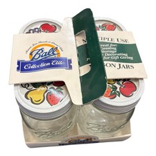 Juego de 4 latas decorativas Ball Collection Elite Mason tarros tapas de frutas 1 pinta