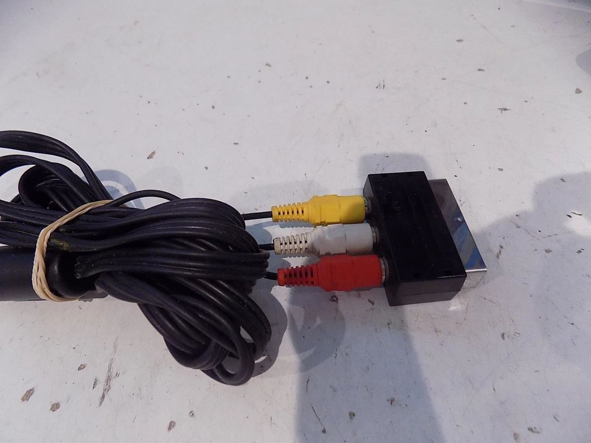 Cable AV TV oficial Sony PlayStation 1, 2, 3 con adaptador SCART negro funcionando