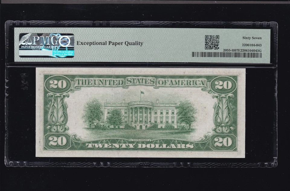 US 1934A $20 FRN St Louis FR 2055-H PMG 67 EPQ GEM CU (163) - Image 2 of 2