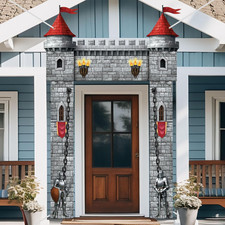 Pirate Door Banner Castle, Skull Entrance Cover Backdrop