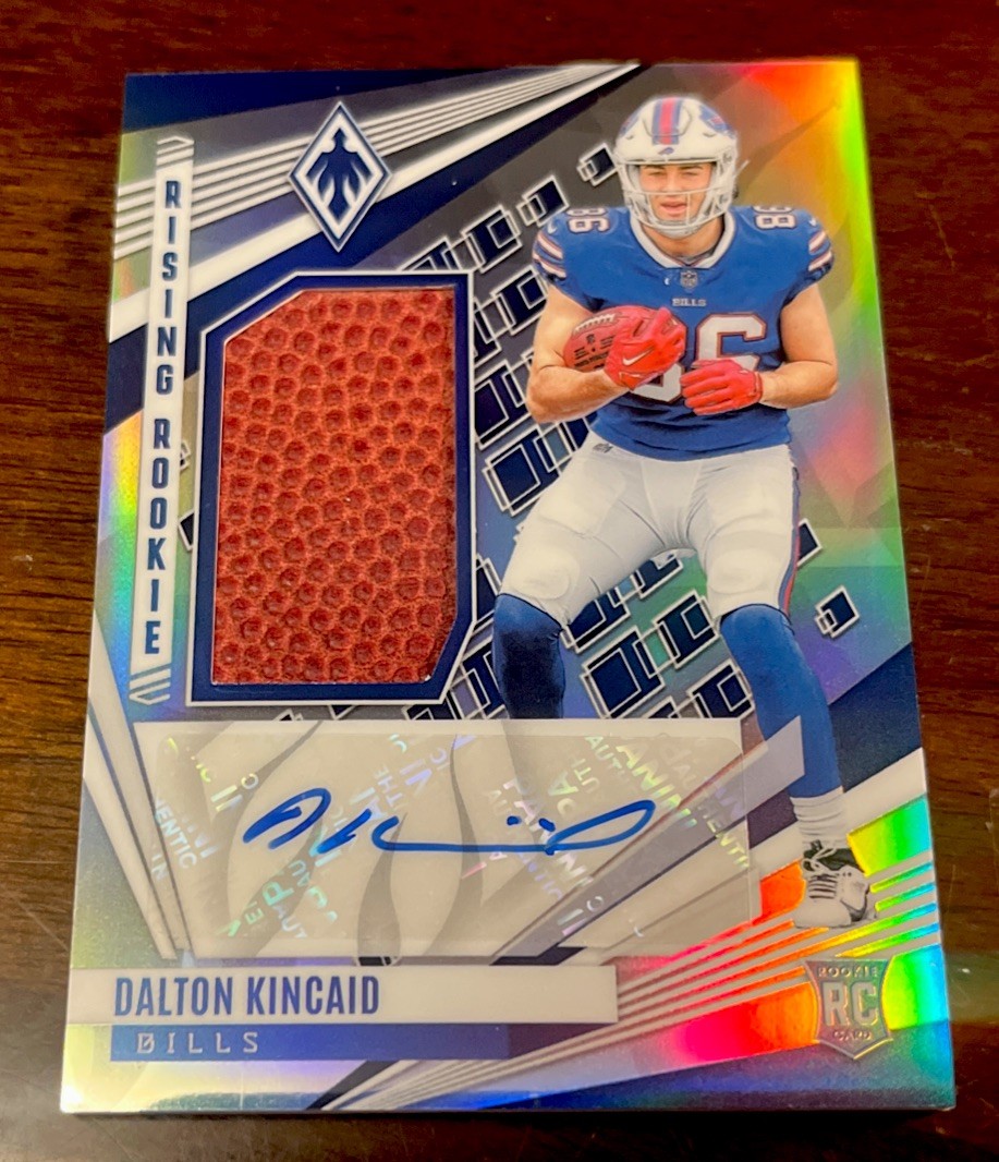 2023 Panini Phoenix Dalton Kincaid Rising Rookie RC RPA Ball Patch Auto # 52/199