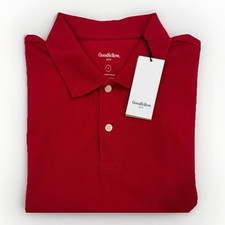 Goodfellow Red Mesh Polo Shirt Men  s XL Short Sleeves