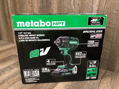 Metabo HPT 18V MultiVolt BL 1/2'' Cordless Impact Wrench Kit WR18DH IP56