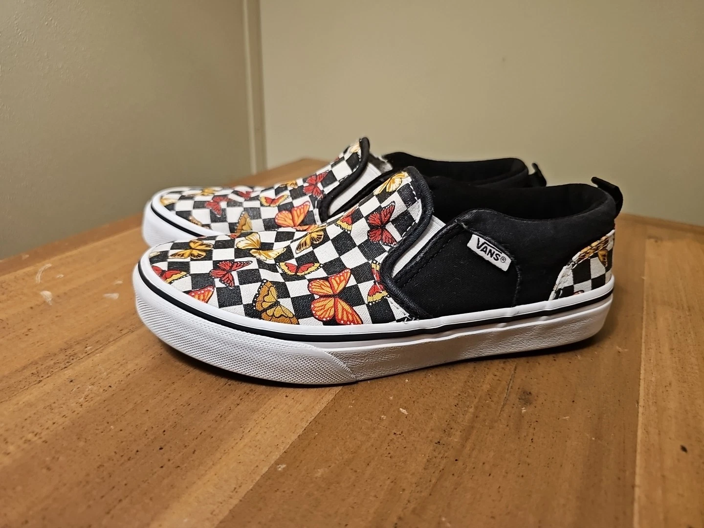 VANS ASHER BUTTERFLY CHECKR scarpe per RAGAZZA taglia (GIOVENTÙ) 3