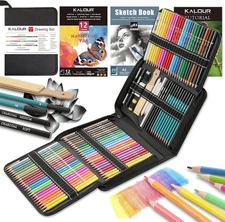 KALOUR 106 Coloring Sketching Kit Set - Art Supplies with Sketchbook & White 