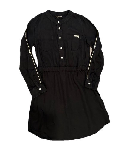 Guess Kids Girls Dress Black Sz 7 – Long Sleeve, Jewel Buttons, Elastic Waist - Picture 7 of 17