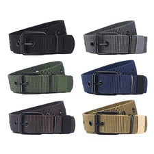 Adjustable Nylon Belt Multi-Hole Versatile Nylon Webbing Belt Waist Strap