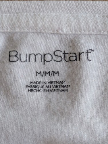 BUMPSTART Maternity White Long Sleeve Crew Neck Ruched Sides Shirt Size Medium - Bild 6 von 8