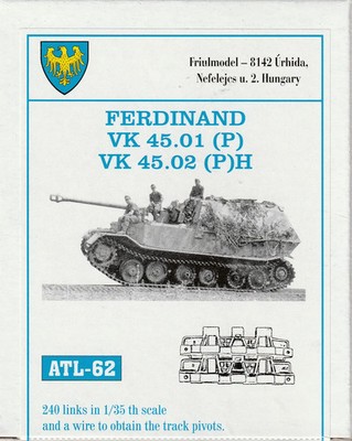 Friulmodel 1/35 German Ferdinand VK 45.01(P)/02(P)H Ind. Track Links ATL-62