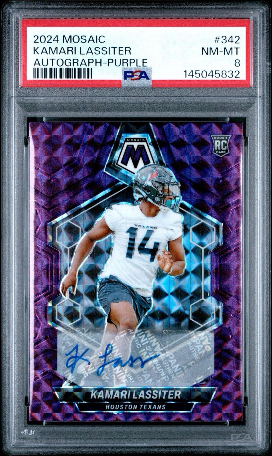 Kamari Lassiter Panini Mosaic #342 Autograph-Purple