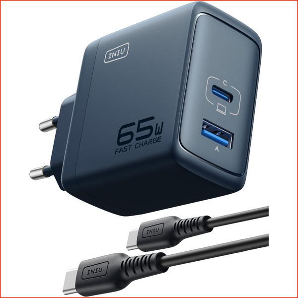 USB-C LadegeräT 65W 2-Port Gan Ii SchnellladegeräT FüR Macbook Ipad Iphone-image