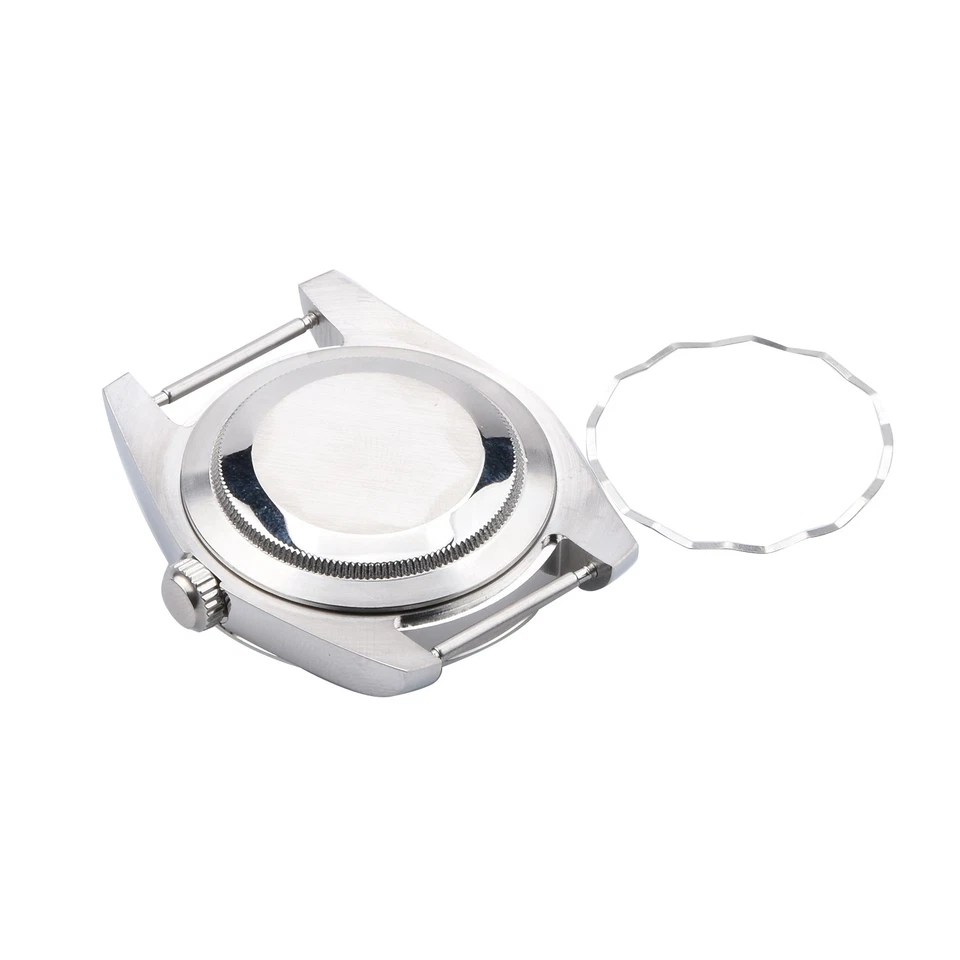 39mm Sapphire Glass Steel Watch Case With Crown& Gasket For Seiko NH35 NH36 - Image 3 of 4