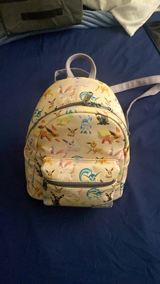 Loungefly Pokémon Eeveelutions Mini Backpack Cream Multicolor All Over Print