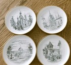 4 Vintage German Porcelain Coasters/ Mini Plates Scenes of Weisbaden — photo 2