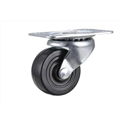 2.5 in. D Swivel Soft Rubber Caster 100 lb 1 pk
