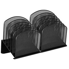 Desktop File Organizers 2 Pack Inclined Document Holders 5 Section 2 pack