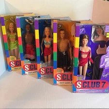 S Club 7 Dolls Set Dolls Lot Of 5 Singing Band 2000 Rachel Brad Paul Jo Hannah