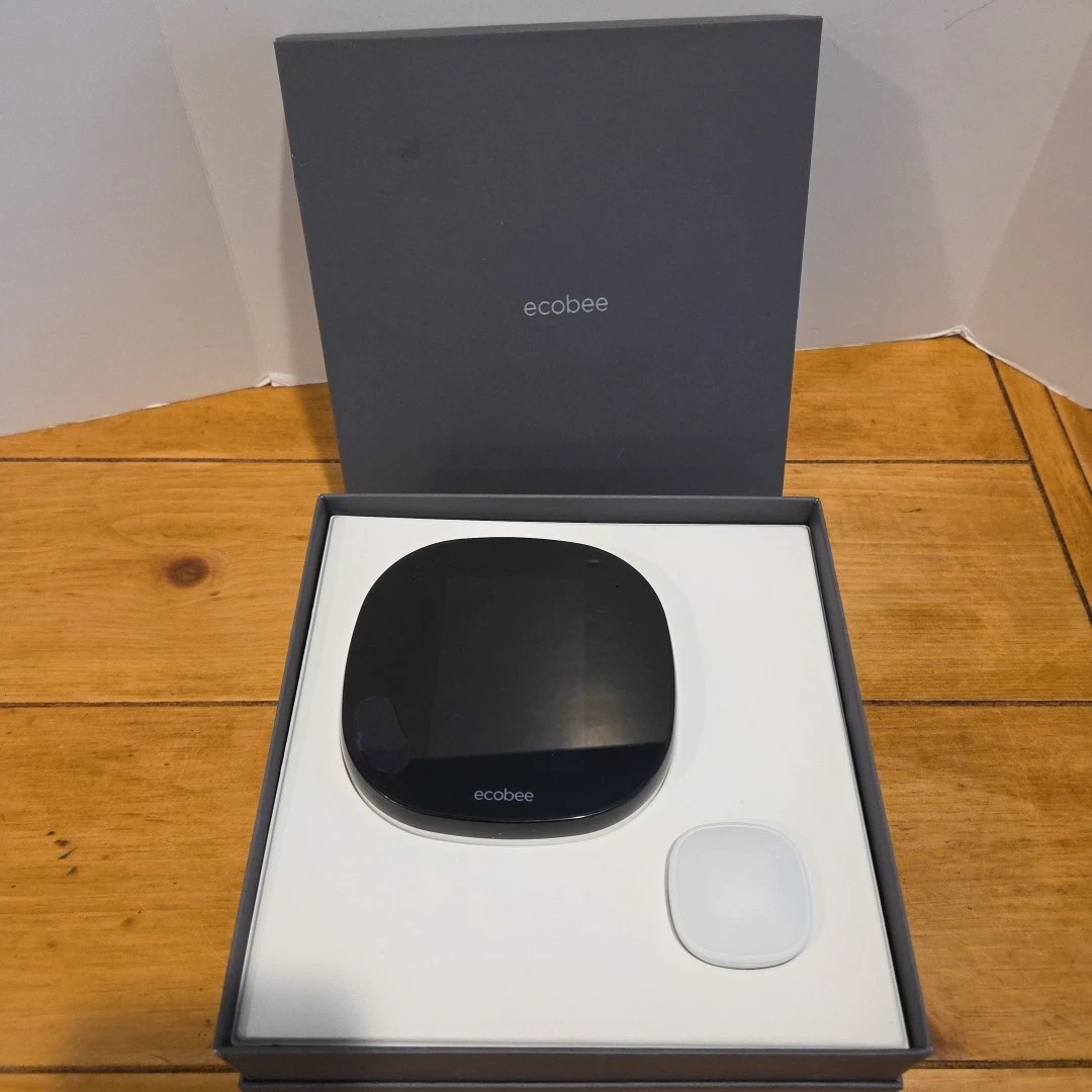 EcoBee ECB402 Smart Thermostat w/ Voice Control Box, Sensor And Set Up Guide