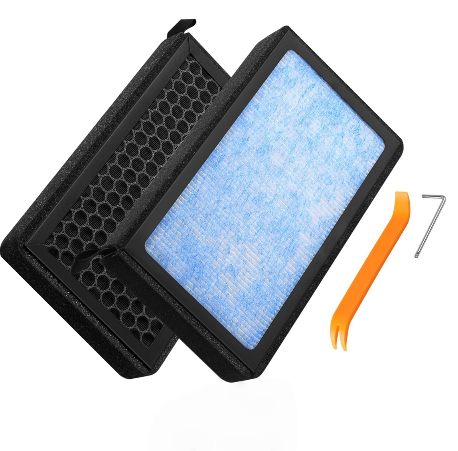 2 PCS SET Tesla Model 3 Y Air Filter HEPA with Activated Carbon Cabin Air Filter