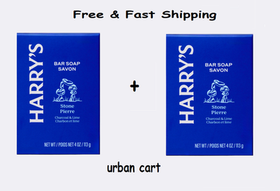 #ad Harry#x27;s Bar Soap for Men Stone Scent 4 oz Body Soap Bars 2 Pack $10.23