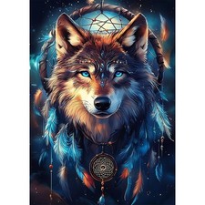 Wolf Diamond Painting Kits for Adults, Dream Catcher Diamond Art Dots 5D Full...