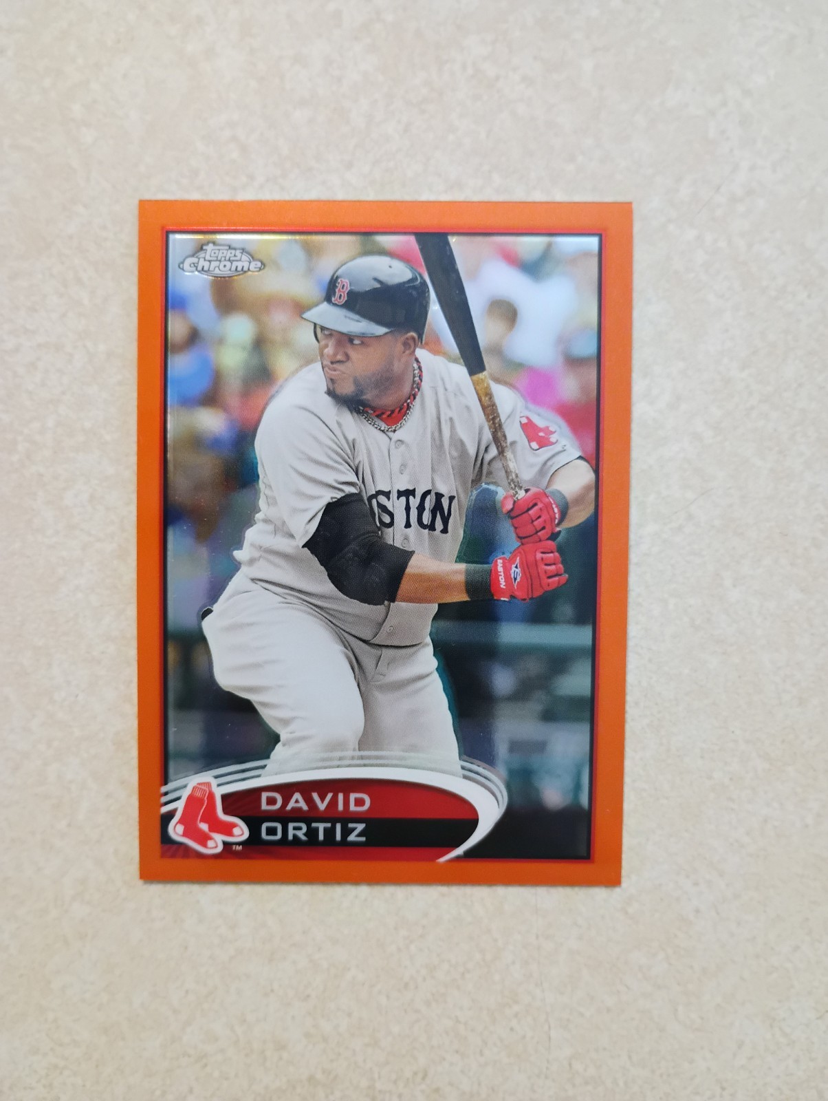 2012 Topps Chrome - David Ortiz #4 Orange Refractor