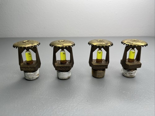 Vintage Lot Of 4 Viking & Globe Fire Sprinkler Heads Brass Upright