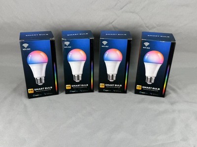 4-Pack Vanance 9W Smart LED Bulb WiFi BLE RGB Color Magic Home Alexa Google E26