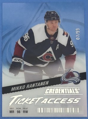   2024-25 Upper Deck Credentials Acetate MIKKO RANTANEN Ticket Access #d /99  