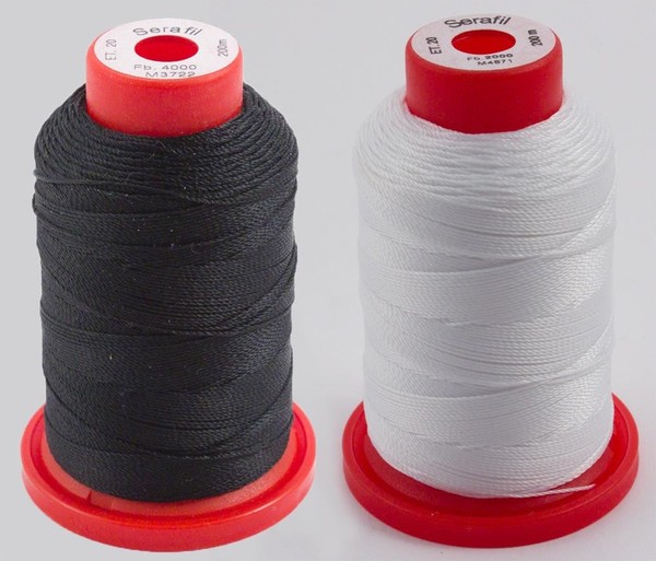 Amann Serafil 10, 20, 30, 40, 60 (negro/blanco) (0,008 EUR/m hasta 0,046 EUR/m)