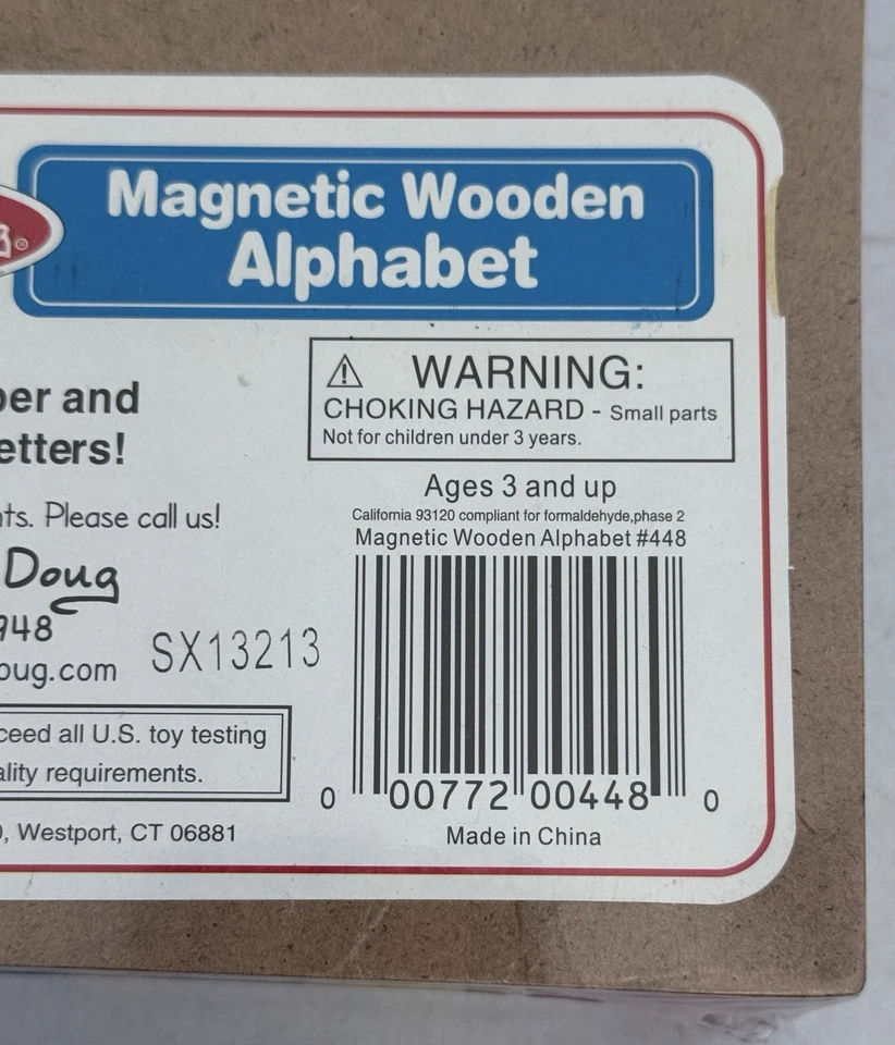Melissa & Doug 52 imanes de alfabeto de madera en una caja - mayúsculas y minúsculas Foto 4 de 4