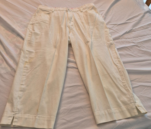 Lee Size 12M White Capri Pants Pedal Pushers Cotton/Spandex Excellent Condition