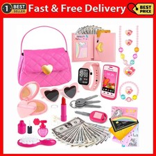 Kids Play Purse Set for Girls - Toy Purse Accessories Jewelry
