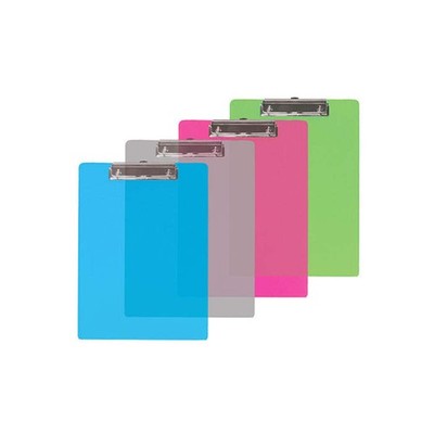 BAZIC Memo Size Plastic Clipboard w/ Low Profile Clip